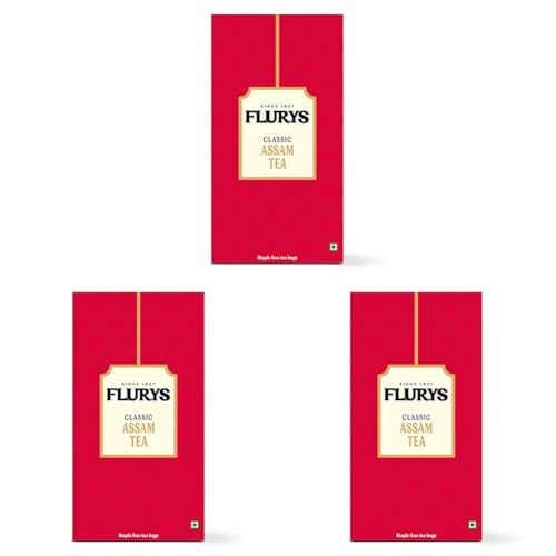 Image of Flurys Classic Assam 100 Teabags | Bold & Full-Bodied Black Tea from Assam | Rich Aroma & Strong Flavour (Pack of 3)