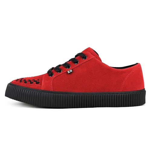 T.U.K. Ribbed Sole Creeper Sneaker - Mens and Womens Fashion Trainers - Skate, Punk, Rock and Goth Shoes in Leather, Suede and Canvas