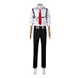 ZBQYGO Anime Heathcliff Cosplay Costume Mens REVENGE Role Playing White T-shirt Pants Outfit Halloween Set(XS)