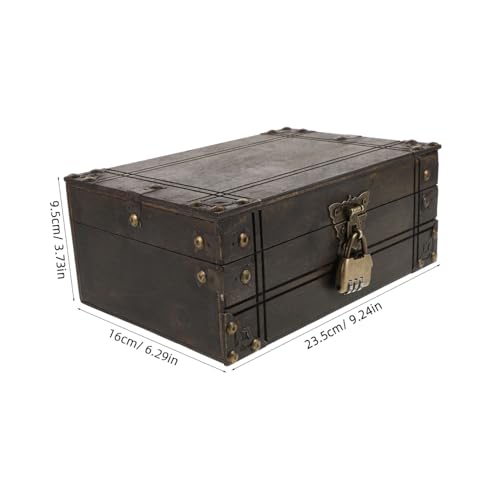 Boîte de rangement rétro en bois vieilli de haute qualité LIFKOME - 3