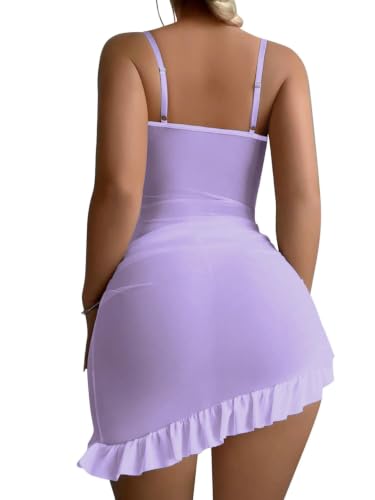 Image of Foxiny Underwire Lace Ruched Bodycon Lingerie Dress Kit