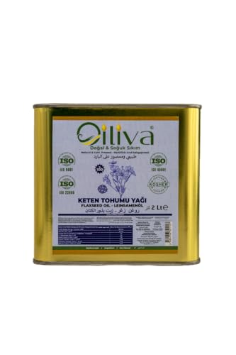 Soğuk Sıkım Keten Tohumu Yağı; yüksek omega-3 içeriği ile besleyici, %100 doğal ve katkısızdır. 2 litrelik teneke ambalaj