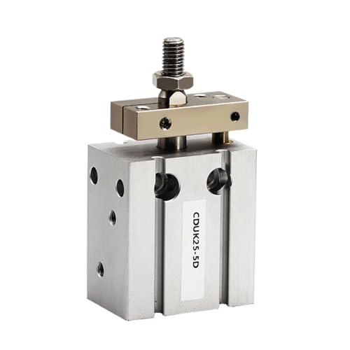 Microcilindro de doble acción CDUK16 de aluminio con vástago simple e imán 3