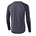 Mens Henley Long Sleeve Raglan T-Shirt Fashion Button Cotton Fall Shirt Casual Lightweight Crew Neck Shirts (Small,Grey 2)