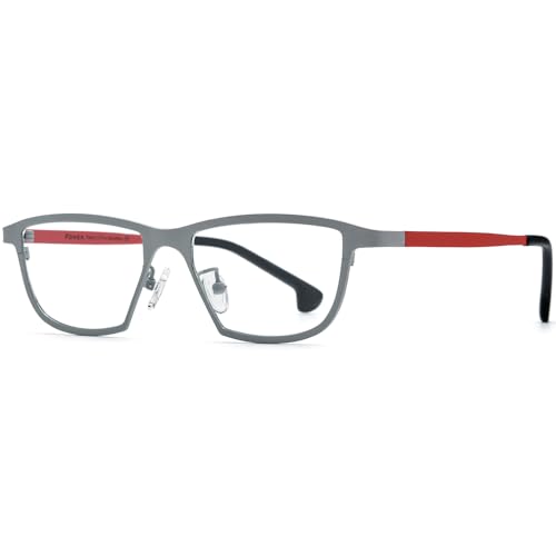 Image of FONEX Colorful Pure Titanium Glasses Frame Women Retro Round Eyeglasses