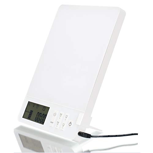 SAD-Lichter, Lichttherapie-Tageslichtlampe 10000 Lux, SAD-Lampe für emotionale Phototherapie, einstellbare Helligkeit, weiße/Blaue Farbe, 23 W.