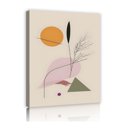 Affiche géométrie scandinave SHENGPOSTER toile minimaliste colorée 45x58cm cadre intérieur