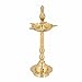 SATVIK 10 Inch Standing Brass Metal Kerala Samai Diwali Deepak for Puja Traditional Panchmahal Pooja Deepam Diya Oil Lamp Kutthu Vilakku Dia Deepawali Indian Gift Item
