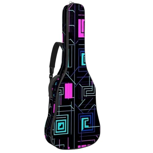 Sac guitare acoustique imperméable 41 pouces multicolore