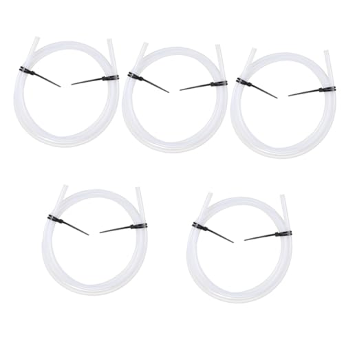 Gatuida 5pcs Ptfe Tube for Printer Filament Replacement for Bowden Feeding Systems and Flexible Tubing for Printers