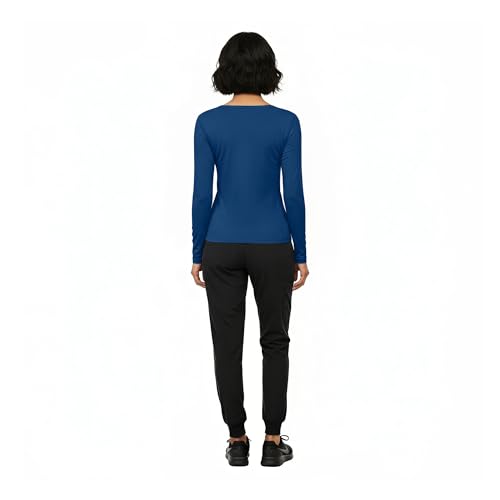 Image of Natural Uniforms Women's Long Sleeve Underscrub T-Shirt - Cotton Blend Scrub Base Layer for Nurses & Medical Professionals