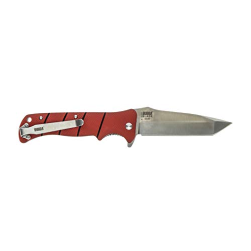 Bubba Sculpin Compact Liner Lock Folding Pocket Knife with G-10 Handle, Tanto Style
