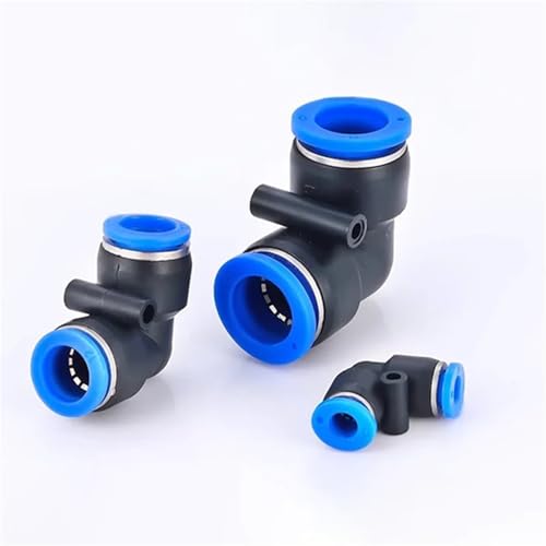 Raccord rapide pneumatique coudé évitant la pliure du tuyau de 10 mm
