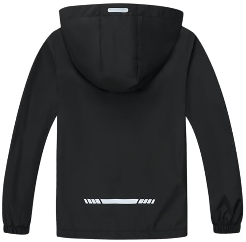 Boys Girls Waterproof Rain Jacket Lightweight soft lining Kids Windbreaker Hooded Coat Easy to Fold2