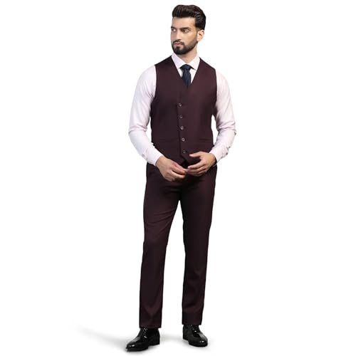 Image of Blackberrys Men Poly-Blend Textured Slim Fit Blue Suit