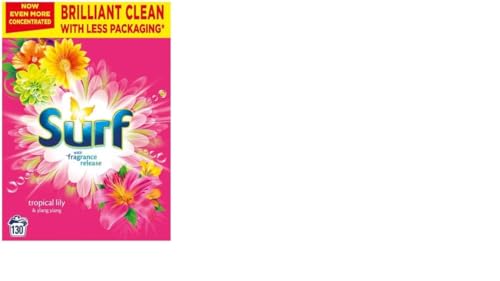 Aammus Surf Tropical Lilly Fabric Washing Powder Biological Solution Natural Essential Oil For Fresh and Clean Cold and Hot Washes - 130 Washes