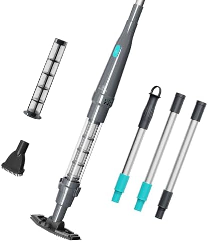 PoolMr Poolsauger Akku Handsauger Whirlpool Sauger Kabelloser Pool Sauger | 90 Min Laufzeit,70 L/Min Saugkraft|Mit 2 Bürsten Für Aufstellpool & Unterflur-Schwimmbecken Gegen Sand &