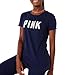 Victoria's Secret Women's Short Sleeve T-Shirt, Women T Shirt, Logo Navy, XS