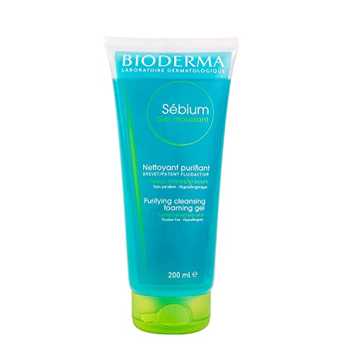BIODERMA Sébium Gel Moussant - Limpiador Purificante Suave - Elimina el Exceso de Sebo y las Impurezas - Pieles Mixtas a Grasas - Prescrito por Dermatólogos - Envase con Dosificador de 200 ml