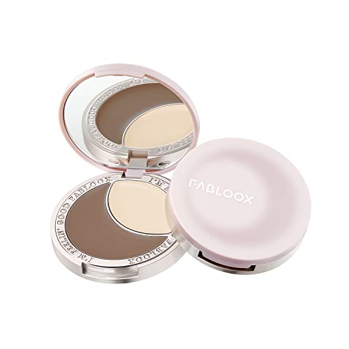 Fabloox Makeup Highlighter & Contour Palette With Compact Mirror, Cream Contour Kit Highlighter Palette For Face Contouring And Natural Highlighting, Vegan, Cruelty Free #TOP2
