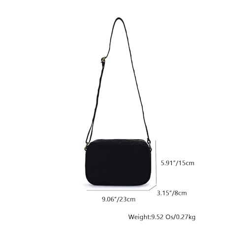 Square Crossbody Bag with Adjustable Length, Women Cotton Canvas Casual Shoulder Work Bag2