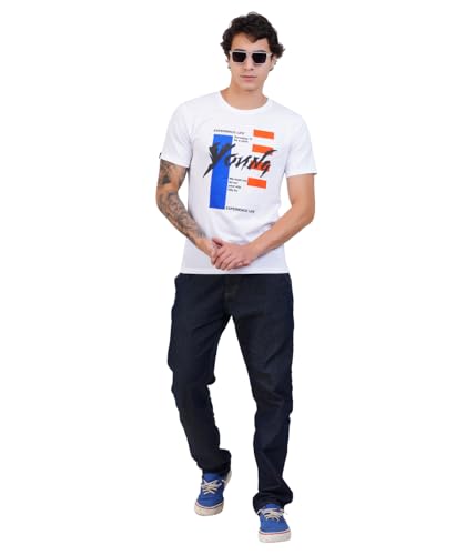 Image of Men's Super Combed Cotton Round Neck Half Sleeve T-Shirt | Soft Breathable Cotton Fabric | Stylish Comfortable Wearfor Men | Quality Regular Fit