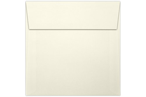 LUXPaper Square Invitation Envelopes | Peel & Press | 5" x 5" | Natural Linen | 80lb. Text | 50 Qty