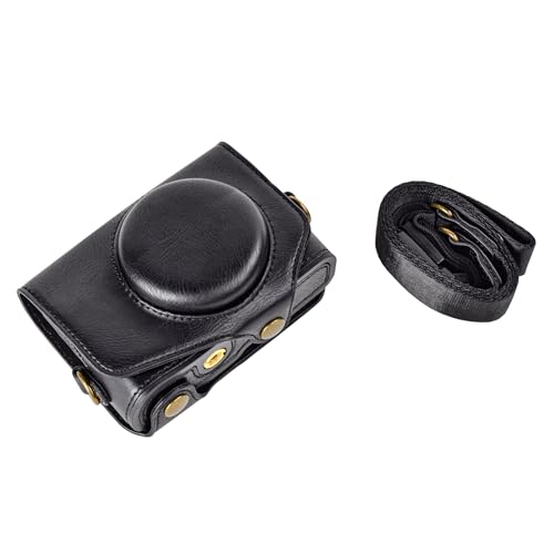 kinokoo Housse de Protection pour Canon PowerShot SX720 HS SX730 SX740 HS Appareil Photo, Étui en Cuir PU PowerShot SX720/SX730/SX740 HS Caméra avec Bandoulière Ajustable - Noir – vue 8