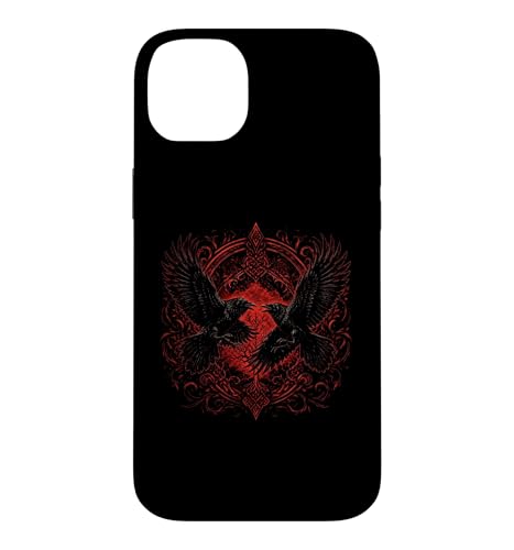 Walhalla Raven Ravens Odins ���[���Y �k���_�b �o�C�L���O �X�}�z�P�[�X iPhone 14 Plus �p