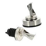 DINHEAROM 2Stücke Ölausgießer für Öl und Essig Tropffreie Flasche mit Automatischem Verschluss für Restaurant und Party