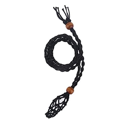 HeroNeo Necklace Rope Empty Stone Stand, Crystal Necklace Rope, Raw Quartz Necklace Rope, Pendant Stone Stand, Adjustable Necklace Stand, Pendant Necklace Cage Rope Necklace