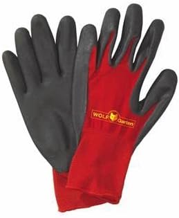 WOLF Garten Polyester Wolf-Garten 7760014 Bed-Gloves, Pair of 2,Red
