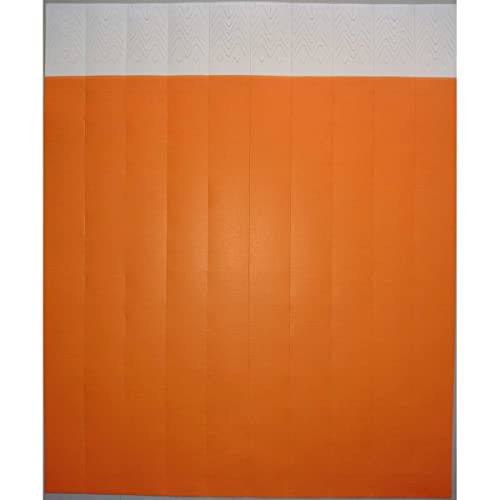 Pulseira de Identificação, Tecnomidia, Laser Pro, Laranja Fluorescente, Pacote com 50