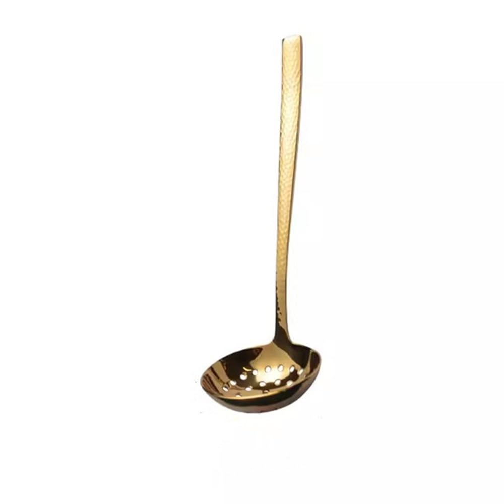 Schaumlöffel Verdickter undichter Löffel aus Edelstahl mit langem Griff(Colour 2,28x7.8cm)