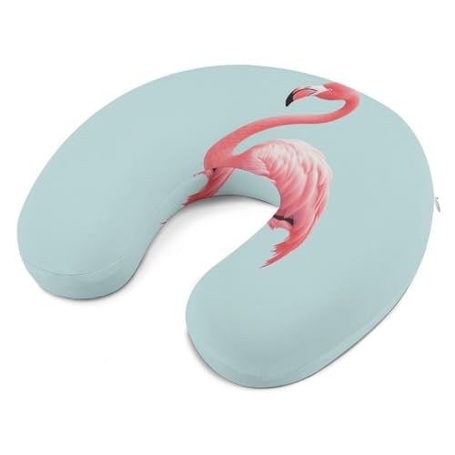 Almohada de espuma viscoelástica U 30x25 cm para viaje miniatura 6