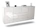 Produktbild Dekati Sideboard Metairie hängend (180x77x35cm) Korpus Weiss matt | Front Hochglanz Weiß | Push-to-Open | Leichtlaufschienen