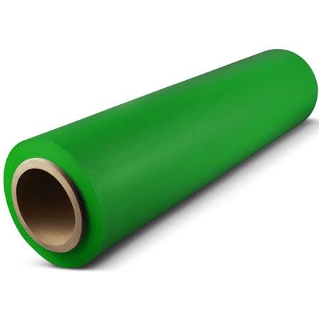 18"x 1500 FT Roll - 80 Gauge Thick + Heavy Duty .Stretch wrap Moving & Packing Wrap. Industrial Strength, Plastic Pallet Shrink Film Ideal for Furniture, Boxes, Pallets… (Green, 1 Pack)