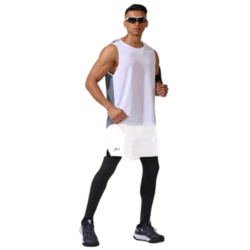 Image of PROSHARX 2 in 1 Active Dual Pants | Men's 2 in 1 Running Pants, Gym Workout Compression Pants for Men Training Athletic Pants