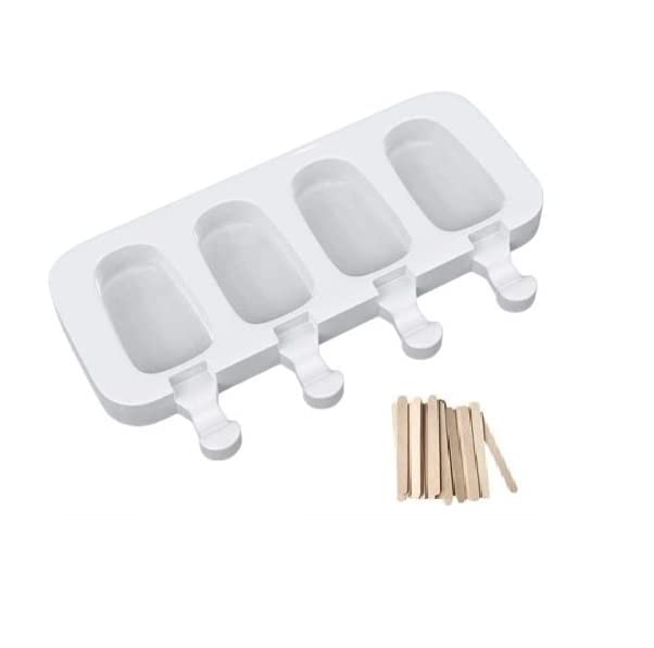Ochtend 4 Cavity Oval Mini Ice Cream Cake Cakesicle Silicone Popsicle Mold (4 Cavity) (B08SW3GNC5) Amazon Price History, Amazon Price Tracker