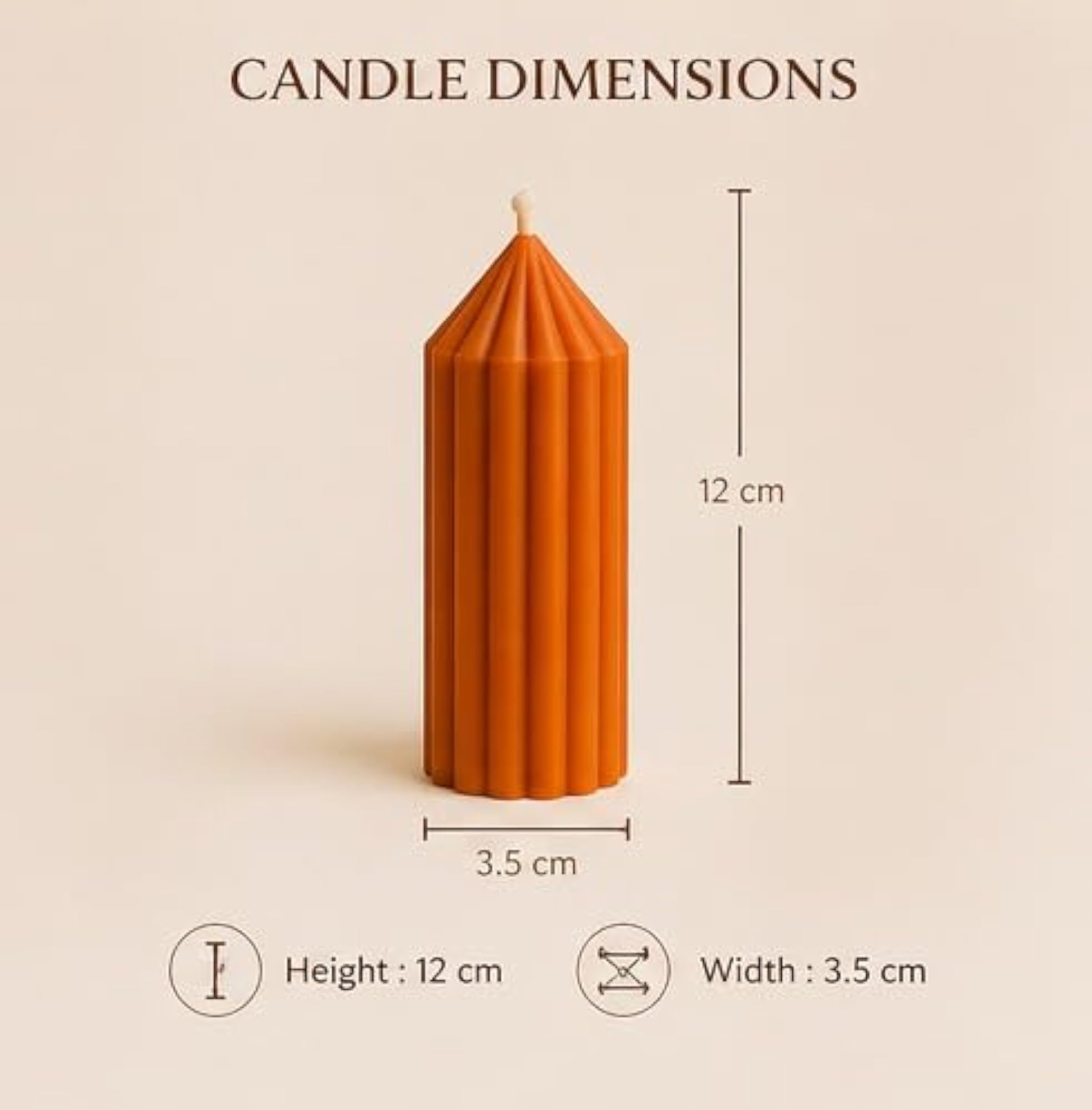 Luxury Scented Soy Wax Ribbed Pillar Candles