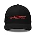 2022 2023 Corvette Red C8 Outline Silhouette 8th Gen Mid Engine Vette Gift Trucker Cap Snapback hat Snap Back