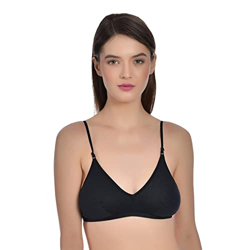 Image of Aimly Women's Cotton Non-Padded Non-Wired Low Coverage Regular Bra Pack of 3