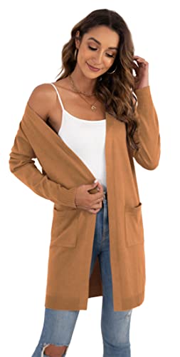 Image of VIISHOW Women's Classic Cardigans Long Sleeve Open Front Casual Knit Cardigan Sweaters Coat Soft Outwear