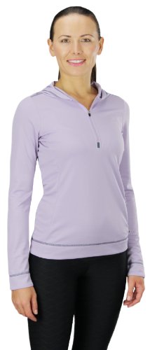 Alo Yoga Women's Half Zip Long Sleeve Hoodie Purple