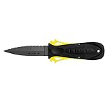 Aqua Lung Squeeze Lock Ti Dive Knife-Yellow-Pointed Tip