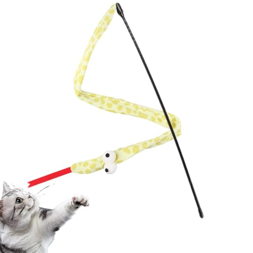 Cat Wand Rainbow Toy | 111 x 3 x 3 cm Cat Kitten Wand Snake - para Gatos con Serpiente, Divertidos Juguetes interactivos para Gatos, Bastones Resistentes para Gatitos, Divertidos Juguetes para