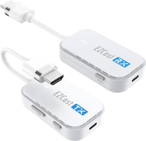 Wireless HDMI Extender Transmitter & Receiver 1080P 60Hz Plug & Play Low Latency 30M Range Screen Mirror & Extend for Laptop PC PS5 to TV/Projector (TX-HDMI)