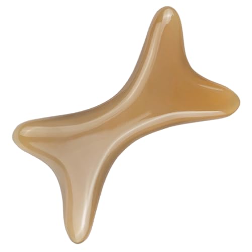 Beavorty Scrapping Plate Skin Scraping Massage Natural Horn Plate Green Bracelet for Men Massage Board Gua Sha for Beauty Massage Stick Jade Squeegee Facial Yellow Horn Tool