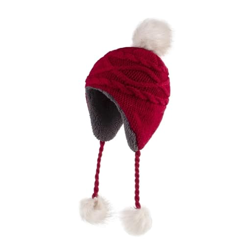 Cap Sherpa Earflaps Hat Children Winter Hat Beanie Fuzzy Peruvian Hat,Knit Warm Beanies caps for Baby