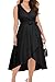 Pinup Fashion Wedding Guest Dresses Plus Size Black 2025 Women Cocktail Semi Formal Wrap V Neck High Low Party Dress 16W